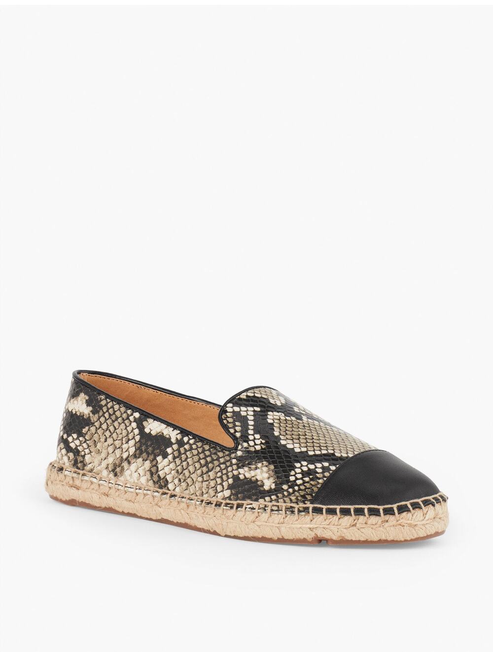 Talbots Izzy Embossed Espadrille Flats size 8